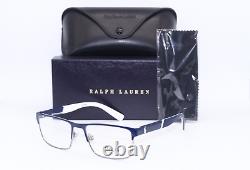 New Polo Ralph Lauren Ph 1215 9273 Blue White Authentic Frames Eyeglasses 54-17