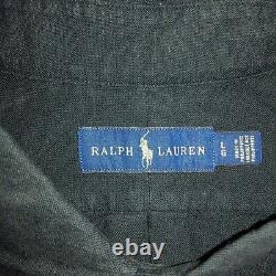 New Polo Ralph Lauren Plain Long-Sleeved Shirt RL Black Size M / NWT