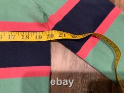 New Polo Ralph Lauren Rugby 3rd Division Green Pink Shirt Long Sleeve Men Size S