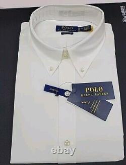 New Polo Ralph Lauren Slim Fit Stretch poplin Shirt White Size XLarge