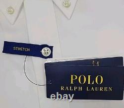 New Polo Ralph Lauren Slim Fit Stretch poplin Shirt White Size XLarge