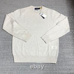 New Polo Ralph Lauren Sweater Mens Small Washable Cashmere Beige Casual a23232