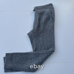 New Polo Ralph Lauren Washable Cashmere Waffle Knit Jogger Pants Grey Size L