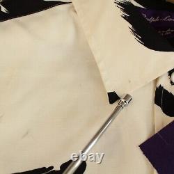 New Purple Label Ralph Lauren Mens Silk button shirt Size XL Long Sleeve