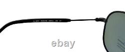 New RALPH LAUREN PURPLE LABEL PL9504 9003/58 61mm Black Aviator Sunglasses Italy