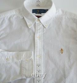 New RALPH LAUREN SKULL & CROSSBONES 100% Cotton CLASIC FIT OXFORD Shirt L