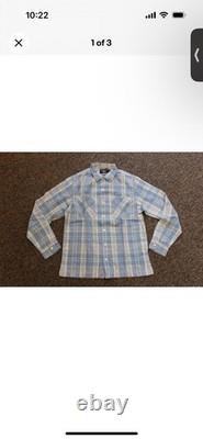 New RRL Ralph Lauren Men's Camp Shirt Size MEDIUM Blue