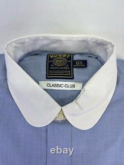 New! RUGBY RALPH LAUREN BLUE Classic CLUB Tuxedo DRESS SHIRT 15.5 POLO RRL