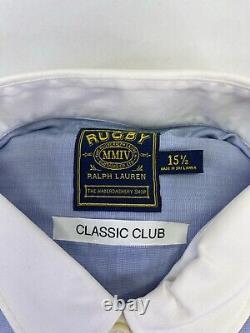 New! RUGBY RALPH LAUREN BLUE Classic CLUB Tuxedo DRESS SHIRT 15.5 POLO RRL