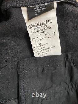 New Ralph Lauren Black Label Black Denim Slim Distressed Jeans Pants Size 32/32