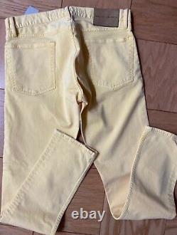 New Ralph Lauren Black Label Slim Yellow Denim Distressed Jeans Pants Size 32