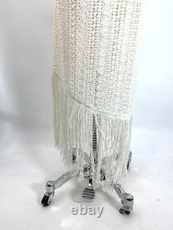 New Ralph Lauren Blue Label Womens White One Shoulder Fringe Dress MSRP $998