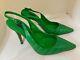New Ralph Lauren Collection Shoes Slingback Heels Green Alligator Sz 9.5 Italy