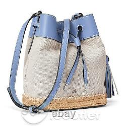 New Ralph Lauren Debby II Canvas Espadrille Drawstring Tassel Mini Crossbody Bag