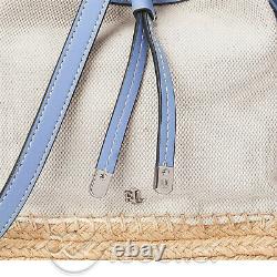 New Ralph Lauren Debby II Canvas Espadrille Drawstring Tassel Mini Crossbody Bag