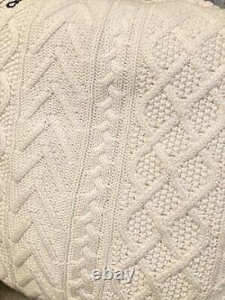 New Ralph Lauren Highland Cotton Knit Throw Pillow Set of 2 20 x 20 Washable