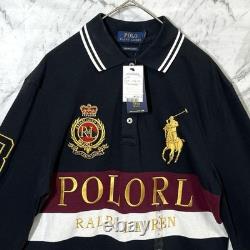 New Ralph Lauren Long Sleeve Polo Shirt Big Pony Logo Embroidery