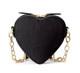 New Ralph Lauren Love Shack Small Leather Heart Crossbody Purse Black