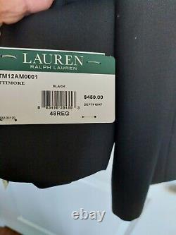 New Ralph Lauren Men's Classic-Fit UltraFlex Stretch Suit Jackets 48R Black