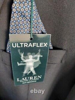 New Ralph Lauren Men's Classic-Fit UltraFlex Stretch Suit Jackets 50R Black
