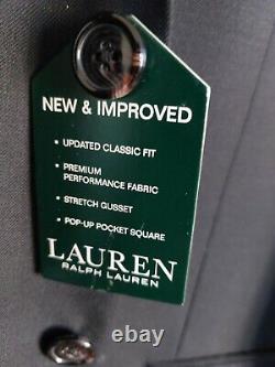 New Ralph Lauren Men's Classic-Fit UltraFlex Stretch Suit Jackets 50R Black