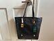 New Ralph Lauren Morrison Tote Black/gold Pebbles Leather Handbag Large