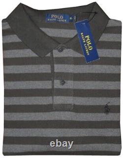 New Ralph Lauren Polo 2 Button Gray & Black Polo Shirt XL