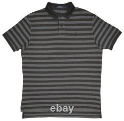 New Ralph Lauren Polo 2 Button Gray & Black Polo Shirt XL