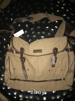 New Ralph Lauren Polo Canvas and Leather Messanger Bag