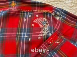 New Ralph Lauren Polo Plaid Embroidered Aztec Sportsman Western Polo Jean 2XL