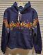 New Ralph Lauren Polo Ponies Pullover Hoodie Womens Xl Navy Blue Rare
