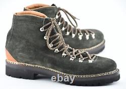 New Ralph Lauren Purple Label 11d Fidel Green Suede Norvegese Boots Italy