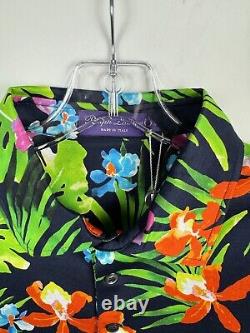 New Ralph Lauren Purple Label Custom Slim Fit Floral Jersey Polo Shirt XL $495