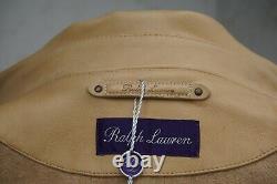 New Ralph Lauren Purple Label Leather Tan Aviator M Medium $5k