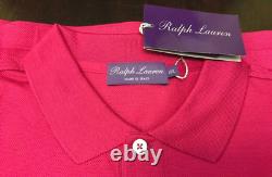 New Ralph Lauren Purple Label Made In Italy Cotton Polo Shirt Orchid XXL $350