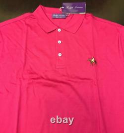 New Ralph Lauren Purple Label Made In Italy Cotton Polo Shirt Orchid XXL $350