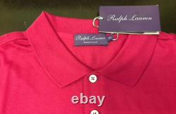 New Ralph Lauren Purple Label Made In Italy Cotton Polo Shirt Orchid XXL $350