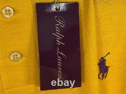 New Ralph Lauren Purple Label Made In Italy Cotton Polo Shirt Yellow XXL $350