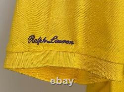 New Ralph Lauren Purple Label Made In Italy Cotton Polo Shirt Yellow XXL $350