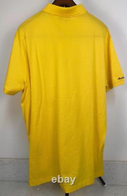 New Ralph Lauren Purple Label Made In Italy Cotton Polo Shirt Yellow XXL $350