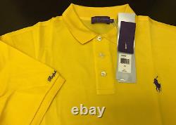 New Ralph Lauren Purple Label Made In Italy Cotton Polo Shirt Yellow XXL $350