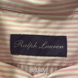 New Ralph Lauren Purple Label Pink and White Stripes Shirt Size XL With Tags