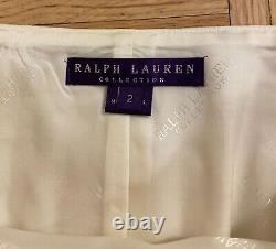 New Ralph Lauren Purple Label Womens White 100% Linen Pencil Skirt USA Made Sz 2