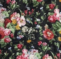 New Ralph Lauren Rare Vintage Isadora Black Floral Twin Comforter