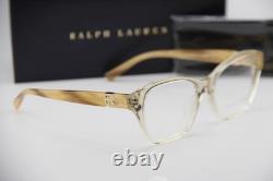 New Ralph Lauren Rl 6236u 6111 Clear Brown Horn Authentic Frame Eyeglasses 53-17