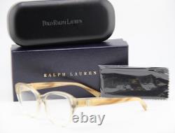New Ralph Lauren Rl 6236u 6111 Clear Brown Horn Authentic Frame Eyeglasses 53-17
