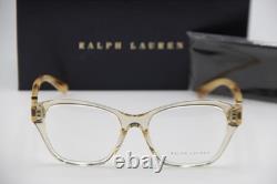 New Ralph Lauren Rl 6236u 6111 Clear Brown Horn Authentic Frame Eyeglasses 53-17