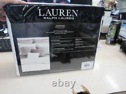 New Ralph Lauren Spencer Cotton Sateen King Duvet Cover White/ Sage Border $250