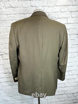 New Ralph Lauren Ultra Flex Mens 44R Tan Wool 2 Piece Suit With 36x30 Pants