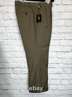 New Ralph Lauren Ultra Flex Mens 44R Tan Wool 2 Piece Suit With 36x30 Pants